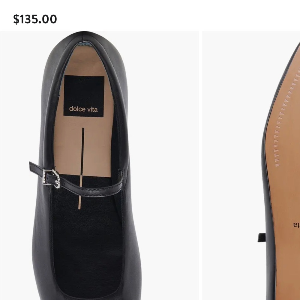Dolce Vita Black Flats with Silver Buckle